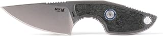 MKM Maniago Knife Makers MIKRO 1 Fixed Blade Neck Knife and EDC - M390 Super Steel, Full Tang, Designed by Jesper Voxnaes, Made in Italy (Dark Matter Green Carbon Fiber)