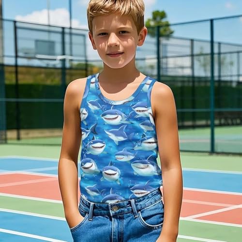 Boy's Tank Top Shirts 1-6 Y Kids Casual Sleeveless Shirt Summer Athletic Vest Tee Comfy Breathable Tshirts4