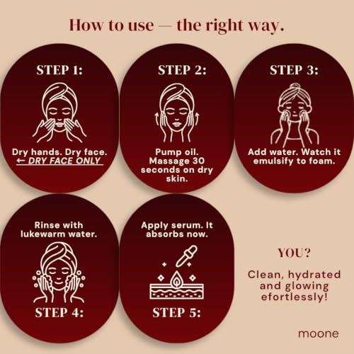Image of Moone Double Duty Melt - Oil to Foam Double Cleanser for Dry Skin | Removes SPF, Pollution & Sebum Build-Up | Helps Better Skincare Absorption | Hydrating Face Cleanser - 120 ML