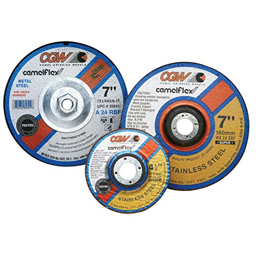Depressed Center Wheel, 4 1/2 in Dia, 1/4 in Thick, 5/8 Arbor, Hardness Grade N (10 Pack)