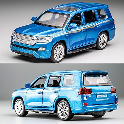 Image of DARVICE 1:32 Diecast Metal Car Model Cruiser Toy Cars For Kids Pull Back Openable Doors With Light Sound,Multicolor