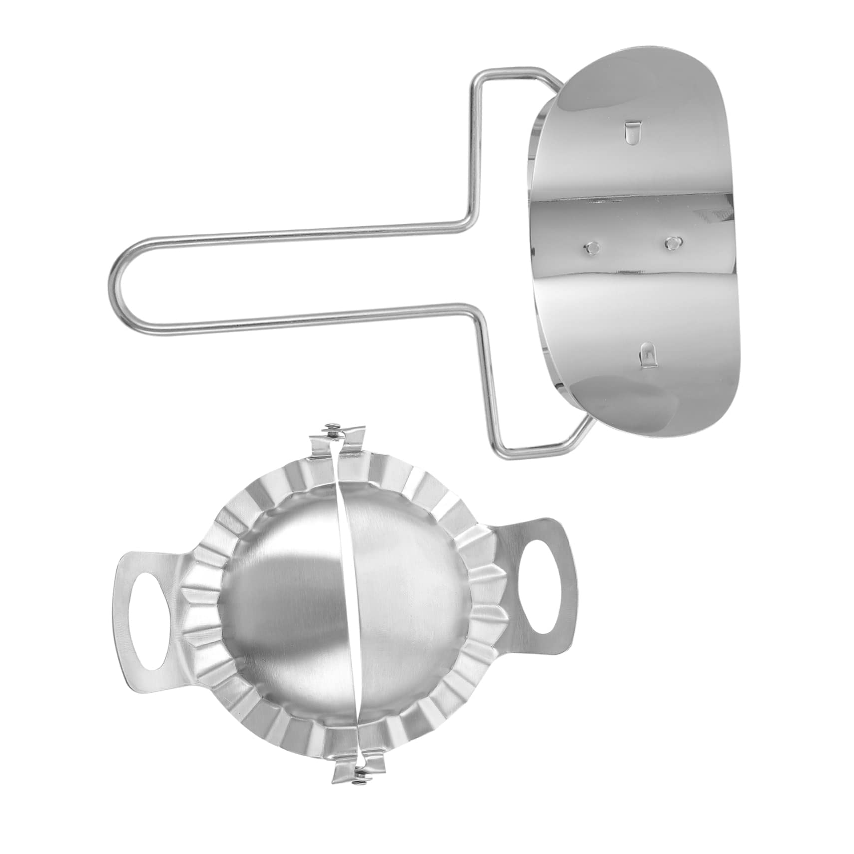 GRIRIW 1Set Manual Dumpling Maker Stainless Steel Dumpling Mold Cutters for Easy Dumpling Ravioli Empanada Preparation Kitchen Gadget for Home Cooking present Giving