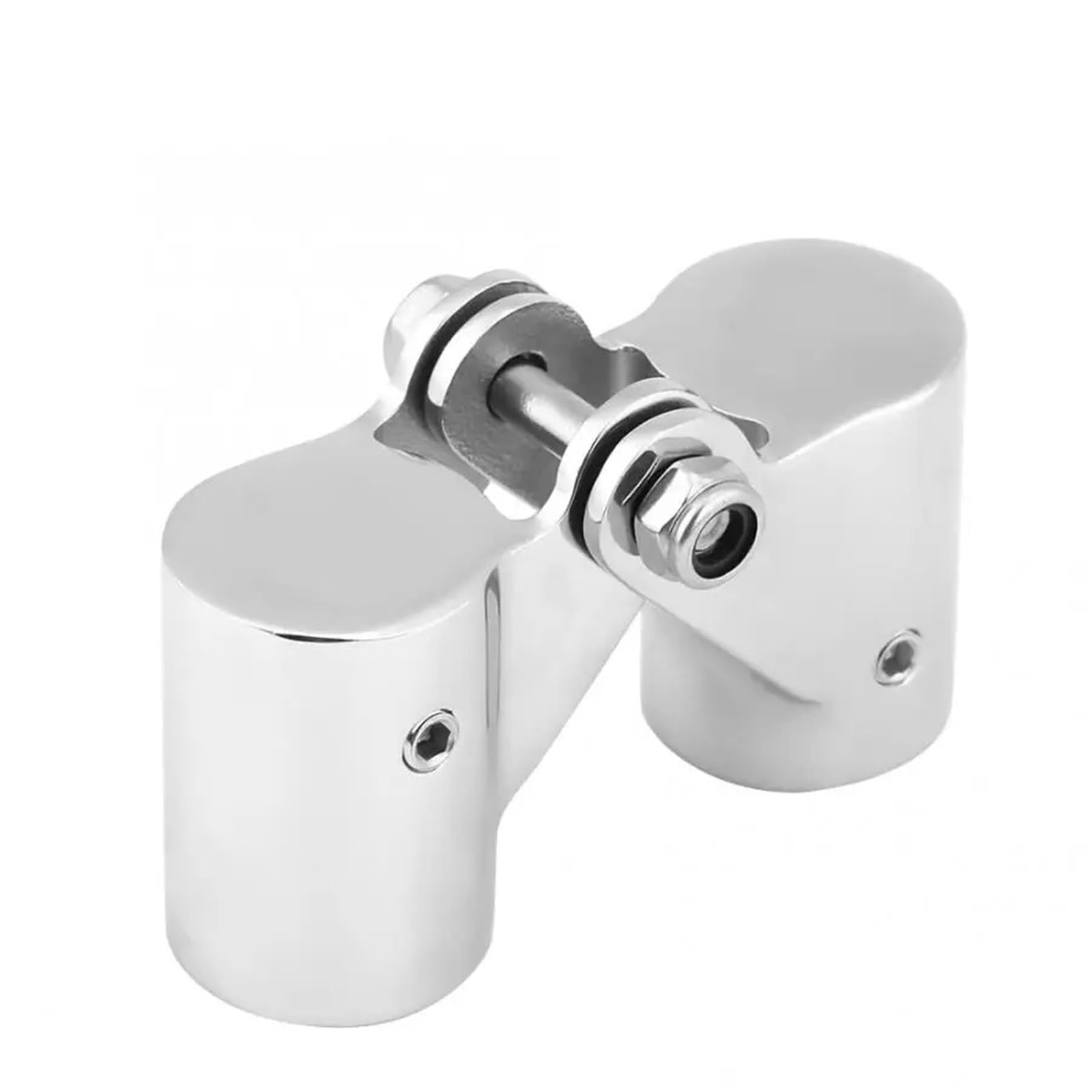 PPQIRU 2 PCS 22mm/25mm 316 Stainless Steel Boat Folding Swivel Pipe Connector Rail Tube Fittings For Marine Yacht For Bedroom(25mm)
