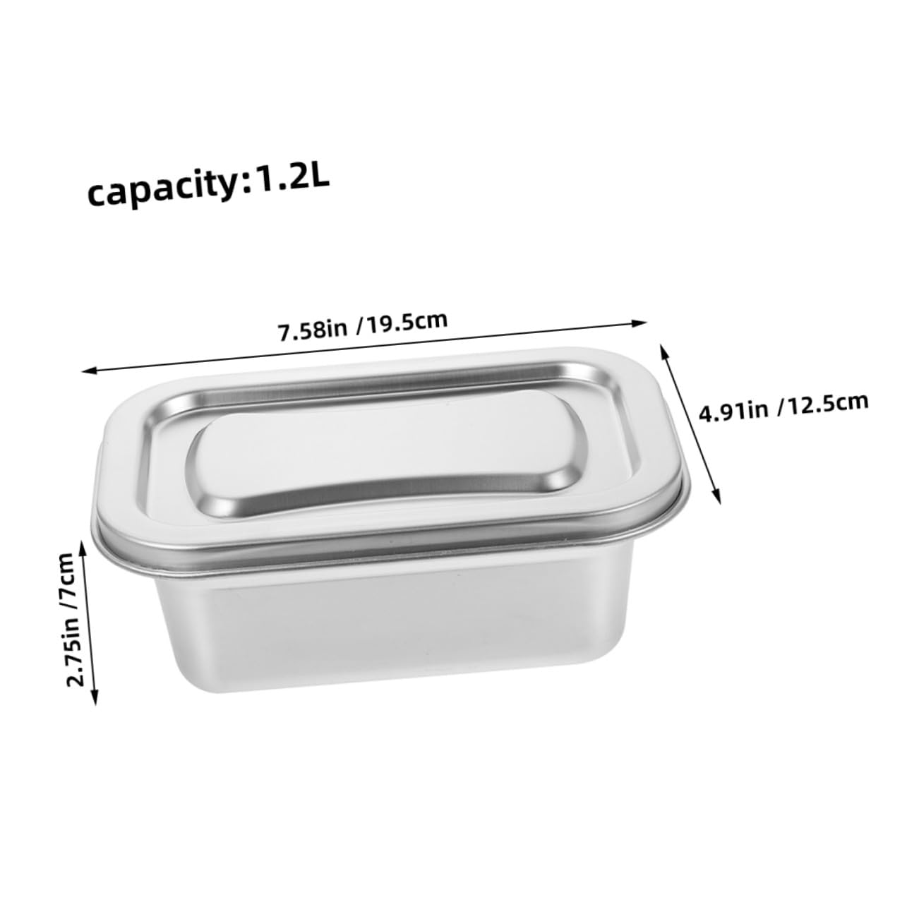Alipis 2pièces Boîtes Inox Pour Stockage Alimentaire Avec Couvercles Hermétiques Conteneurs Réutilisables Pour Glace Maison Et Conservation Au Réfrigérateur Boîte Pour Fruits Et Légumes
