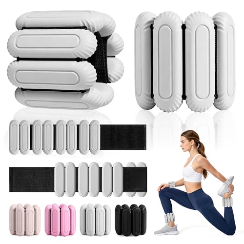 Image of Wrist Weights for Women & Men, 2lb Silicone Wrist Ankle Weights | Adjustable Arm & Leg Weights for Pilates, Yoga, Running,Walking and Strength Training