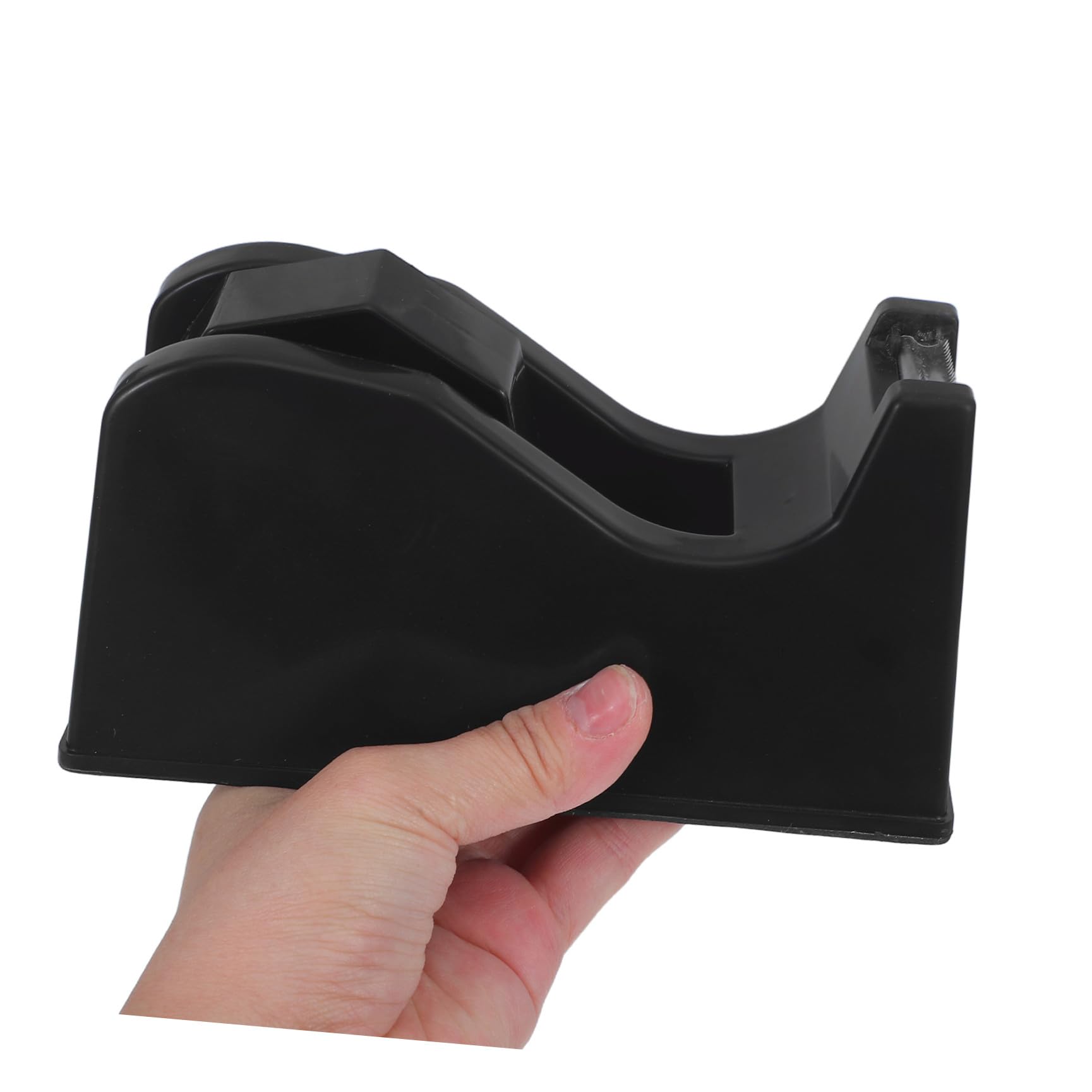 Baluue Dispenser Nastro Adesivo 2 Pezzi Nero con Base Antiscivolo per Pezzi Piccoli e Grandi per Forniture Artigianali e Ambiente Lavorativo