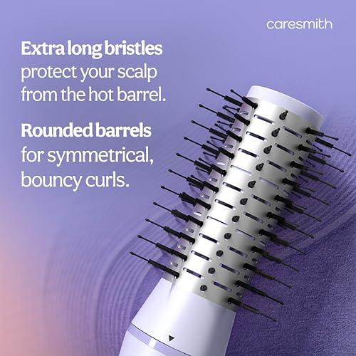 Image of Caresmith Bloom 3 in 1 Hot Air Brush for Hair| Hair Dryer, Volumizer Brush & Hair Straightening Brush | 4 Mode Settings |Multiple Hair Styling Tools in One| Blow Dryer For Women|Hot Hair Brush|1200W Power, Ceramic-Coated, 360 Airflow