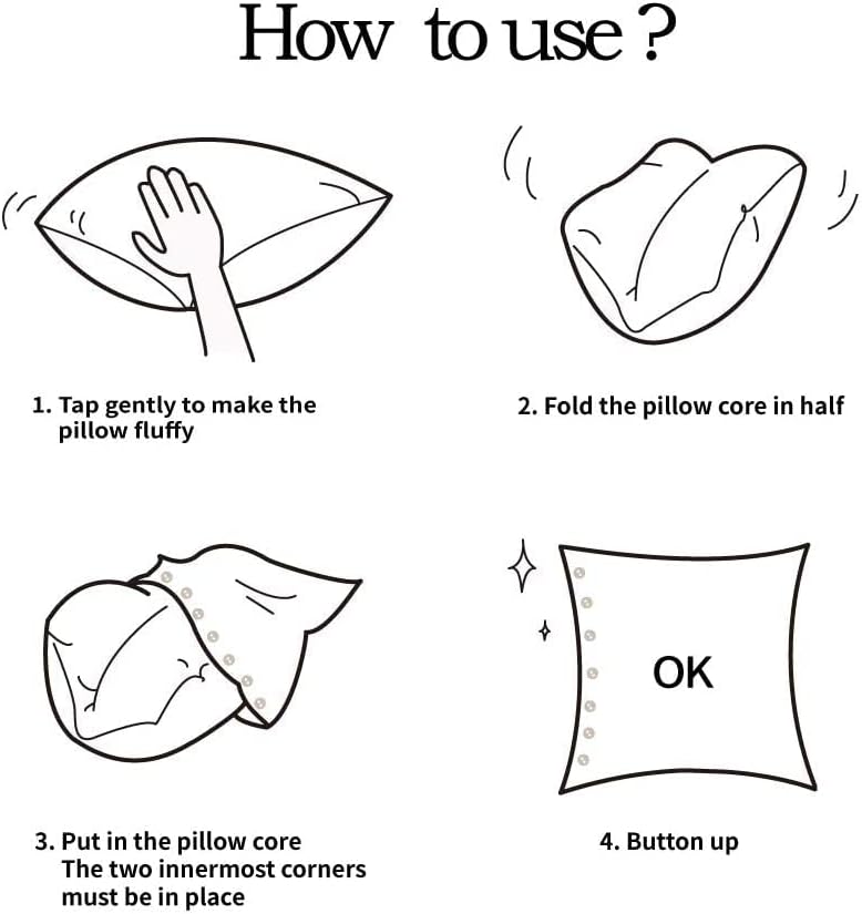 Miniatura 4 de Simple&Opulence - Juego de 2 fundas de almohada Euro de lino lavado 100%, 26 x 26 pulgadas, con botón de coco, fundas de almohada de color sólido