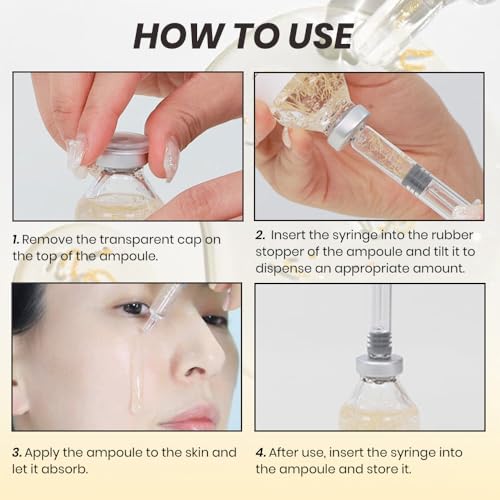 Image of KOEC 2PCS Deep Collagen Silk Peptide Facial Ampoule Set Face Lifting Serum,Intensive Tightening & Smoothing & Hydrating,Non-Greasy,Gentle Formula