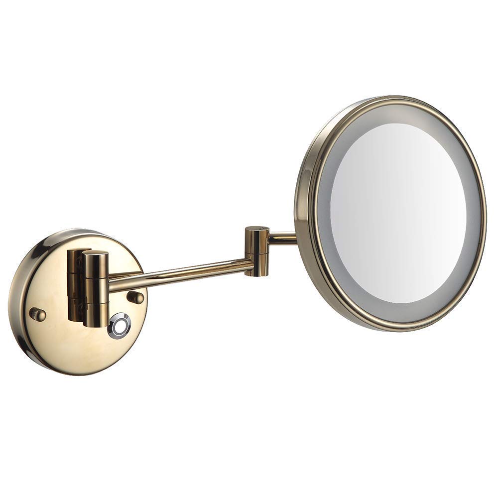 Miroir cosmétique mural réglable pour une routine beauté de salle de bain