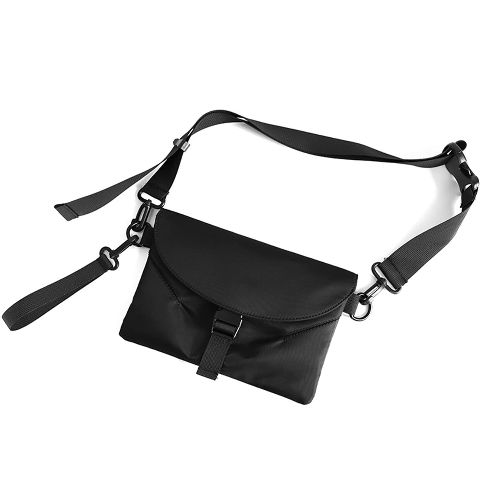 Vaupan Crossbody Bag Small Shoulder Bag for Men, Women Mini Messenger Bag Wristlet Purses With 2 Removable Straps, Water Resistant Satchel Bag for Travel School Work Hiking (Black)