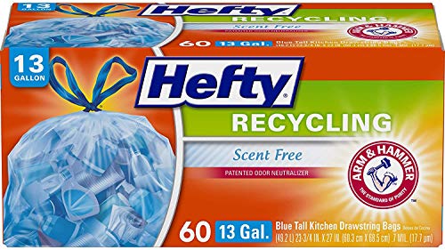 Hefty Recycling Tall Kitchen Trash Bags. Blue., 13-Gallon(120 Count)(NT1)
