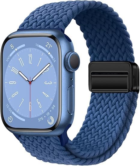 Image of Braided Nylon Band Compatible with Apple Watch 49mm /46mm /45mm /44mm /42mm /41mm /40mm /38mm | Adjustable Magnetic Clasp Strap Fit for Ultra 3 /2 /1, SE3 /2 /1 & Series 11 /10 /9 /8 /7 /6 /5 /4 /3 /2 /1