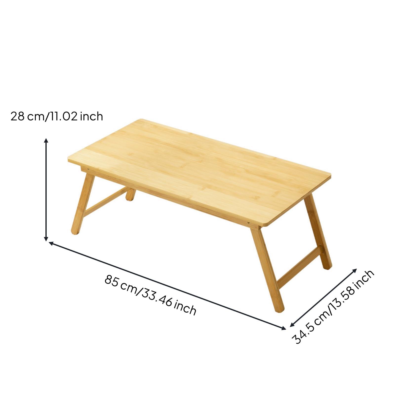 predolo Table Lit Pliable Portable Support D'ordinateur Compacte Meuble pour Étudiants, Sol, Studio, Couleur Originale, Grande