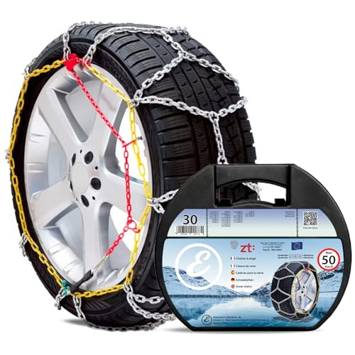 Catene da Neve in Metallo 9 mm Omologate TÜV e GS Onorm - Montaggio Rapido con...