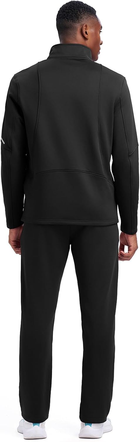 BGOWATU Men's Tracksuits 2 Piece Set Fleece Lined Sweatsuits for Men Winter Jogging Suit Track Suits Outfit Casual