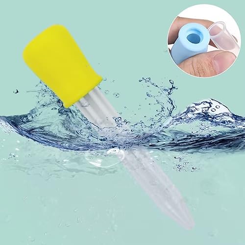 Miniatura 6 de GUCABE Goteros líquidos de silicona de 0.2 fl oz de líquido transparente para medicina con punta de bombilla para niños, molde de dulces (12)
