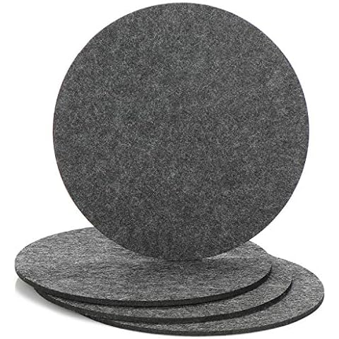 COM-FOUR® 4X Topf-Untersetzer aus Filz - runde Tischuntersetzer - Untersetzer für Töpfe, Gläser, Schüsseln und Vasen Cover