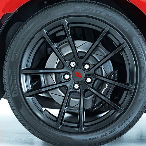 Image of IPG Compatible for Dodge Charger Challenger Durango Wheel Center Cap Decal Sticker Wrap Kit Personalize Your Vehicle (Inner Logo, Red Pearl)