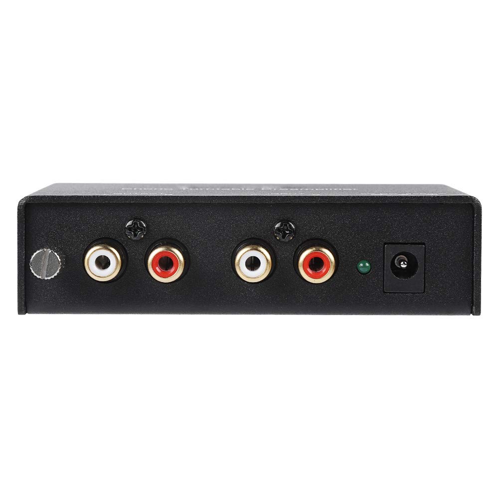 ASHATA Preamplificatore Phono, Preamplificatore Phono Stereo a Doppio Canale, Preamplificatore per Giradischi Riduzione del Rumore Preamplificatore Stereo Hi-Fi Presa EU(EU)