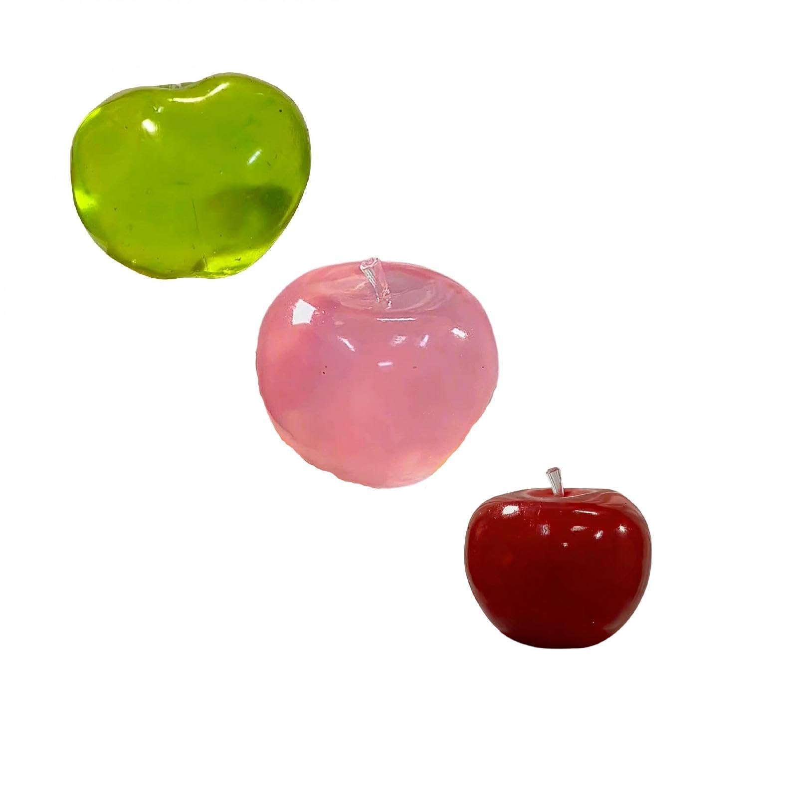 Squishy Stress Toys Green Apple Squishy Stress Ball for Kids and Adults Anxiety Relief,Slow Sensory Fidget Food Toys,Soft Squeeze Ball Sensory Toy,Stress Relief Squishies,Funny Party Favor Desk Decor