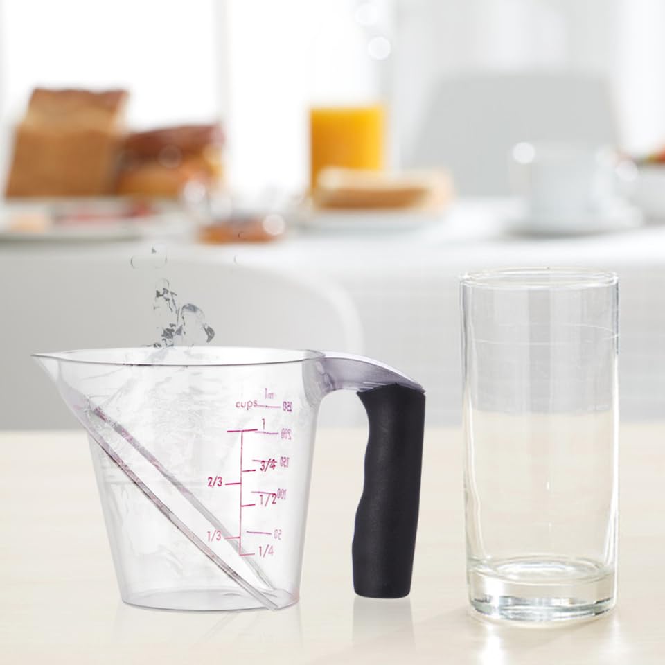 Vaso medidor plástico de 1 taza 250 ml con asa miniatura 3