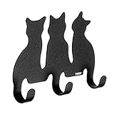 Tiger Haken Aufkleber, Metall, Schwarz, 2.2 x 12.5 x 9 cm