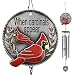 BANBERRY DESIGNS Memorial Windchime - When Cardinals Appear Angels are Near - Red Cardinal - Wind Chime with a Remembrance Saying - Windchimes for Funeral