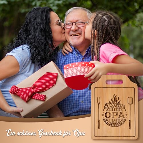Giftasy Opa Geschenk - Graviertes Bambus Schneidebrett, Opa Geschenk Geburtstag, Bester Opa Geschenk, Opa Geschenk Weihnachten Weihnachtsgeschenke 6