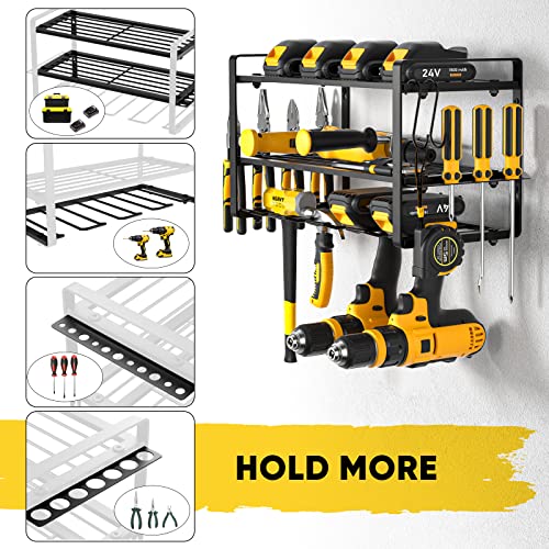 Pokipo PKP2204 Power Tool Organizer, Drill Holder Wall Mount, Heavy Duty Garage Tool Organizer And Storage, Suitable Tool Rack thumb #1