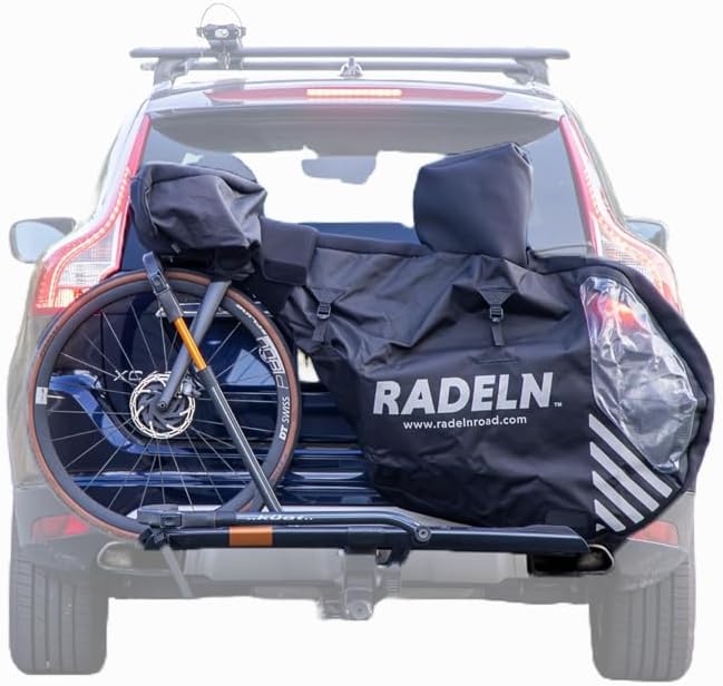 Waterproof Bike Cover, 600D Ripstop, for Highway Speeds, Ultimate Bike Cover, Minimalist Design, Covers Vulnerable Parts of Bike in Transit, Transport Cover for Bike On Rack