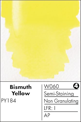 Miniatura 2 de Grumbacher Pintura de acuarela Finest, 0.5 fl oz0.47 onzas, amarillo bismuto (W060)