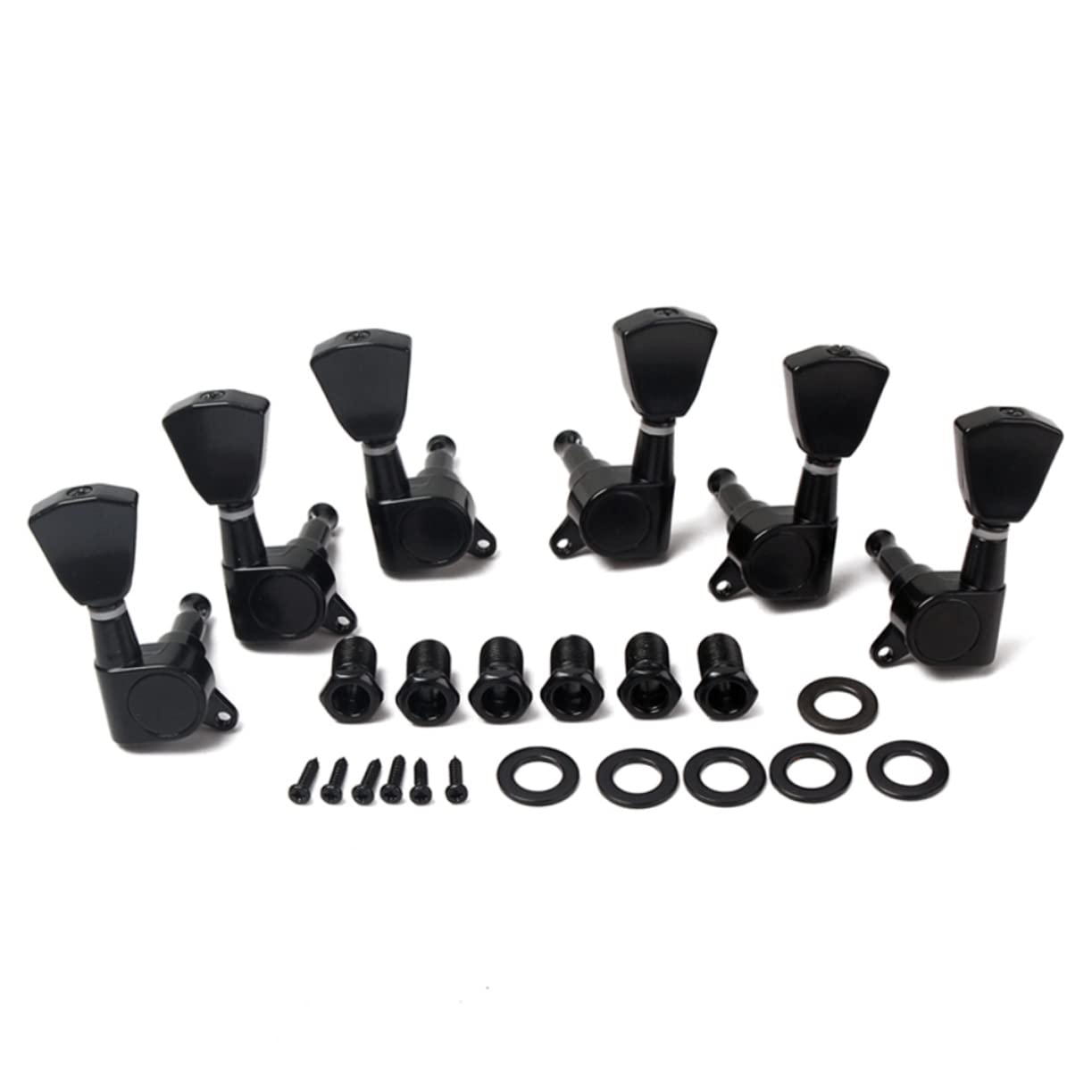 ibasenice 2pièces Lr Mécaniques Pour Guitare Électrique Et Acoustique a Noir De Chevilles Tuning Pegs Pour Instruments à Cordes