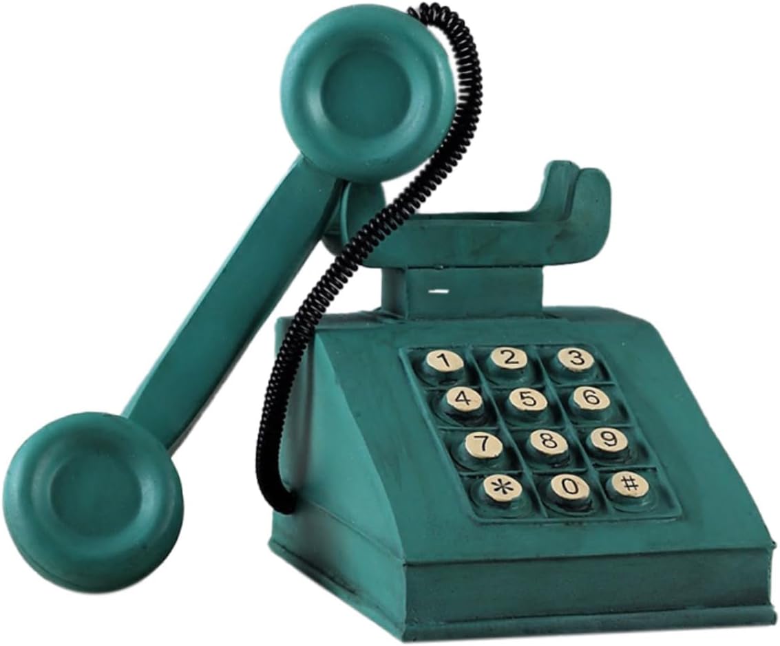 Retro Telephone Piggy Bank Home Saving Pot Coin Bank Stylish Unique Decorative Item