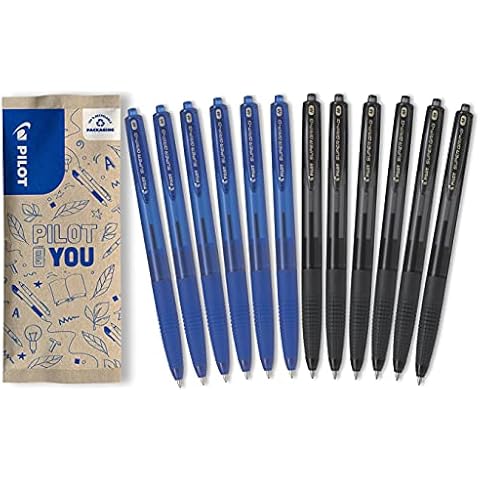 PILOT Super Grip G - Bolígrafo con tapa (12 unidades) Cover