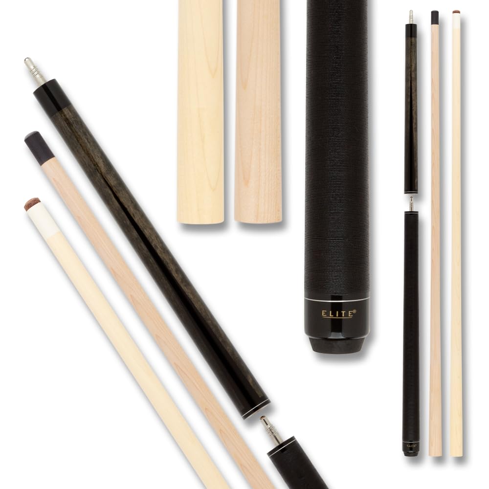 Elite ELBJGB Break/Jump Pool Cue - Grey Stained with Blaack Points - 19oz