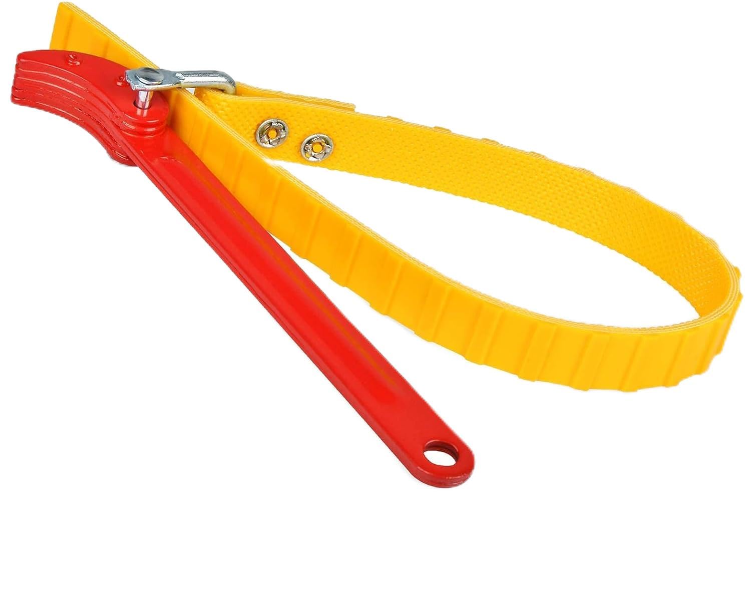 Adjustable Strap Wrench, 8.5-inch Multi-Purpose Belt Strap Wrench Plumbing Steel Handle, Oil Filter Opener Wrench for Opening Filter and Pipe