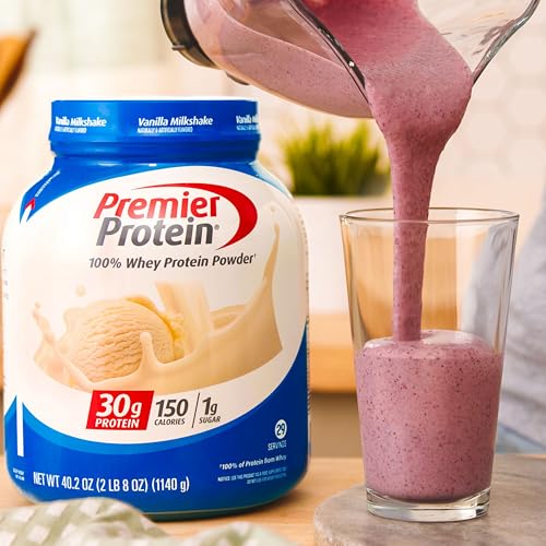 Premier Protein Protein Powder, 30g Protein, 1g Sugar, No Soy Ingredients, Gluten Free, Vanilla Milkshake, 29 Servings, 40.2oz - Image 6