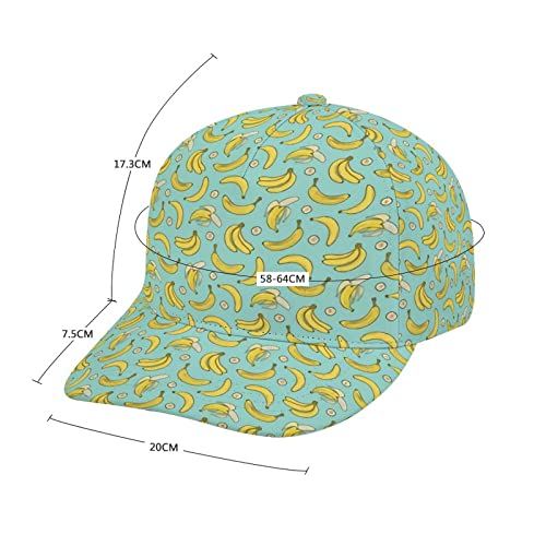 Xiuxin Baseball Caps Bananas Summer Fruits On Green Dad Hats Adjustable Sport Casual For Women Men Hat #TOP2