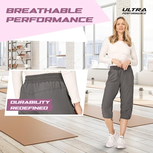 Ultra Performance Capri Pants for Women 2 Pack Womens Capris Hiking Capri Pants Summer Clothes for Women (Avail in Plus Size)4