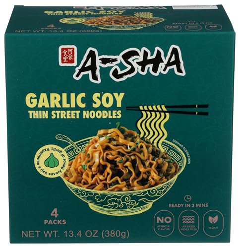 A-Sha Noodles Street Style Scallion Sauce 4 Pack 13.4 Ounce