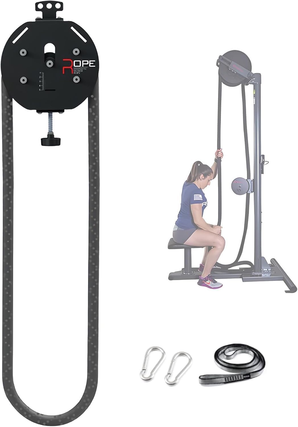 Suspension Trainer Cable Pulley System with Adjustable Resistance, Endless Rope Trainer Machine for Home, Premium Nylon Rope, Used for Grip, Arms, Back, Body Coordination Exercises