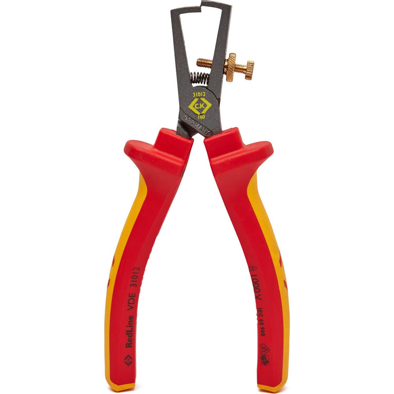 C.k Red Line Vde Wire Stripping Pliers 160Mm, 1000V Insulated Electrical Cable Stripper, Electricians Plier, Insulated Cables Strip Knife For Electrician, Ck Tools 431012