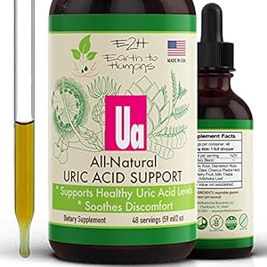E2H Uric Acid Support Supplement – Tart Cherry and Devilâs Claw – Supports Uric Acid Health and Kidney Function Non-GMO – Vegan – 2 Fl Oz