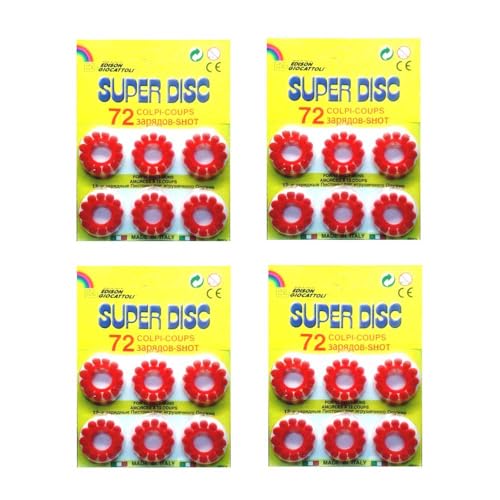 Outletdelocio. Pack 288 fulminantes en Aros de 12 tiros para Pistolas de Juguete. Amorces 12T