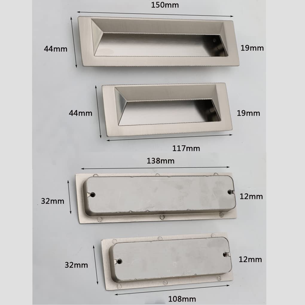 Deurgrepen, Schuifdeurgreep Met Verborgen Schroef, Verborgen Verzonken Verzonken Deur/schuifdeur Zakdeur/trekhendel Voor Keukenkasten, Kledingkast, Lade-Black|188mm