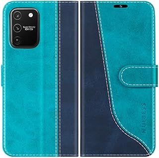 Mulbess Phone Case for Samsung Galaxy S10 Lite - Flip Wallet Cover - Magnetic Protective Leather Case with Credit Card Slot - Dark Blue