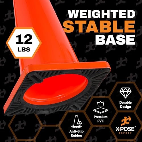 Image of Xpose Safety 36 Inch Orange Traffic Cones