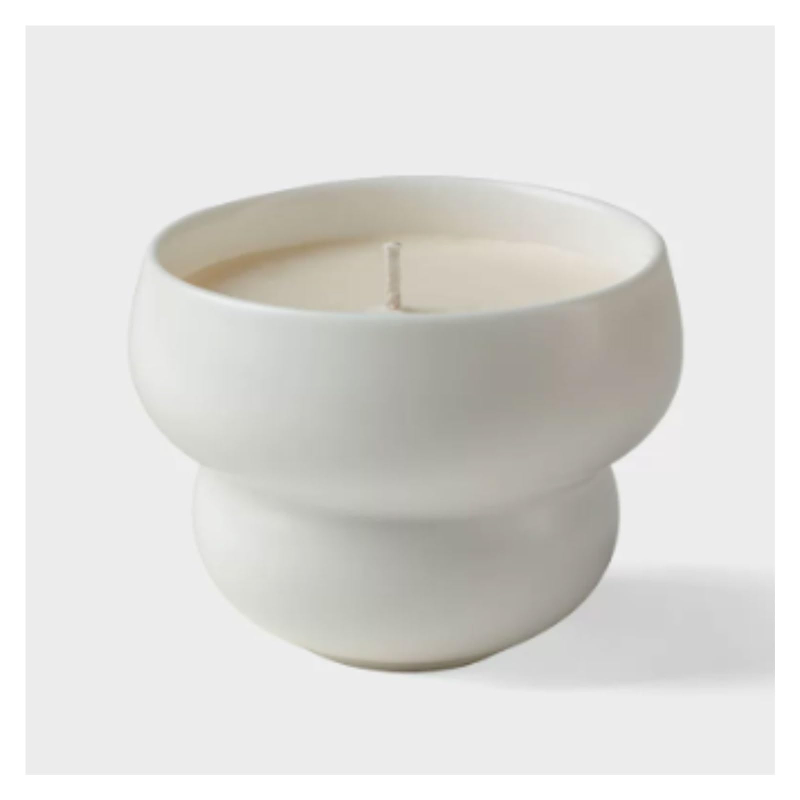 Candele in ceramica Candela riutilizzabile for aromaterapia Candele moderne in barattolo Bruciare pulito a lunga durata for la casa profumata(Wit)