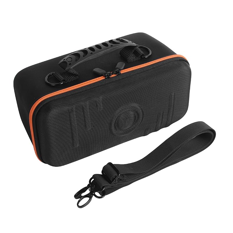 Housse Coque Étui pour Marshall Middleton II/Middleton Enceinte Bluetooth Portable,Housse de Protection Sacoche de Transport Sac à Bandoulière pour Marshall Middleton 2,Noir Orange